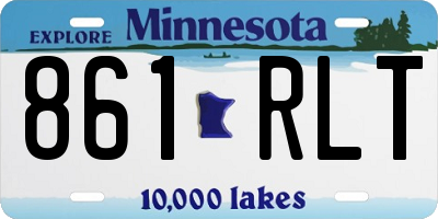 MN license plate 861RLT