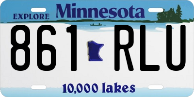 MN license plate 861RLU