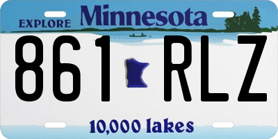 MN license plate 861RLZ