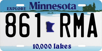 MN license plate 861RMA