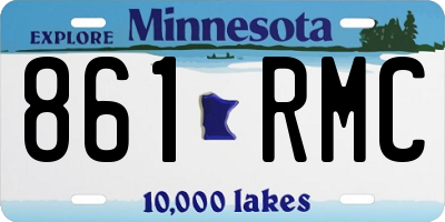 MN license plate 861RMC
