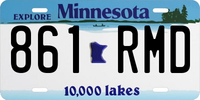 MN license plate 861RMD