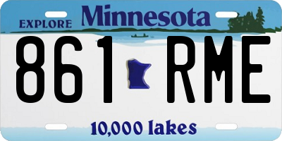 MN license plate 861RME