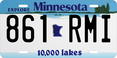 MN license plate 861RMI
