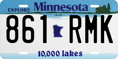 MN license plate 861RMK