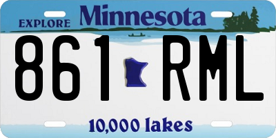 MN license plate 861RML