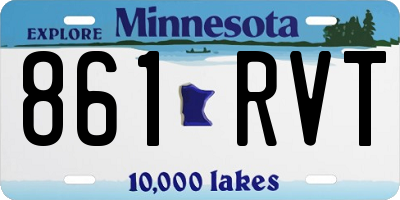 MN license plate 861RVT