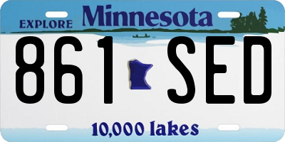MN license plate 861SED