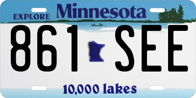 MN license plate 861SEE
