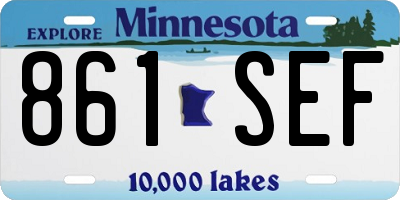 MN license plate 861SEF