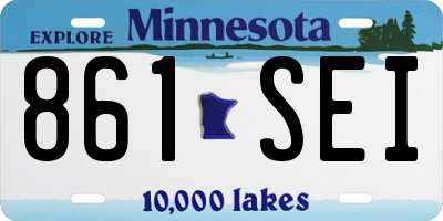 MN license plate 861SEI