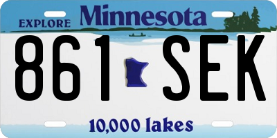 MN license plate 861SEK