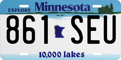 MN license plate 861SEU