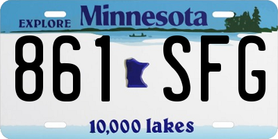 MN license plate 861SFG