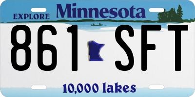 MN license plate 861SFT