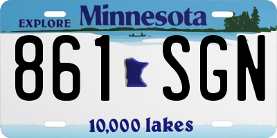 MN license plate 861SGN