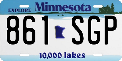 MN license plate 861SGP