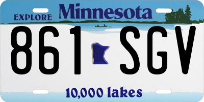 MN license plate 861SGV