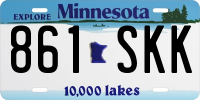 MN license plate 861SKK