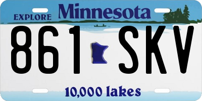 MN license plate 861SKV