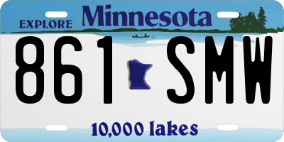 MN license plate 861SMW