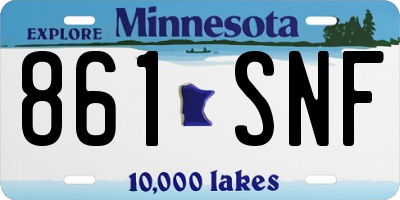 MN license plate 861SNF