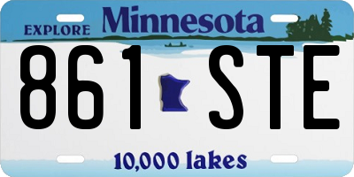 MN license plate 861STE