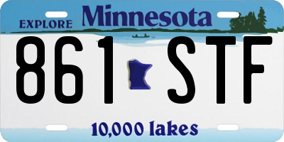 MN license plate 861STF