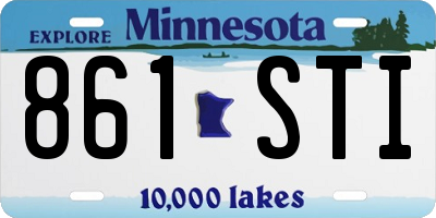 MN license plate 861STI