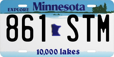 MN license plate 861STM