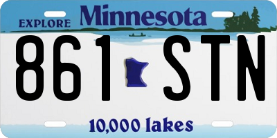 MN license plate 861STN