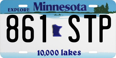 MN license plate 861STP