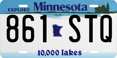 MN license plate 861STQ