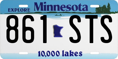 MN license plate 861STS