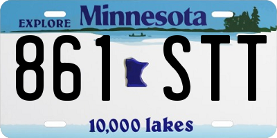 MN license plate 861STT