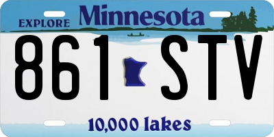 MN license plate 861STV