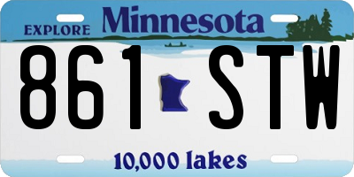 MN license plate 861STW