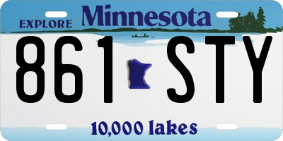 MN license plate 861STY