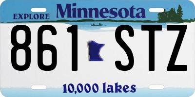 MN license plate 861STZ