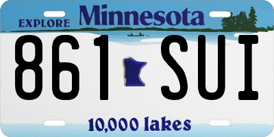 MN license plate 861SUI