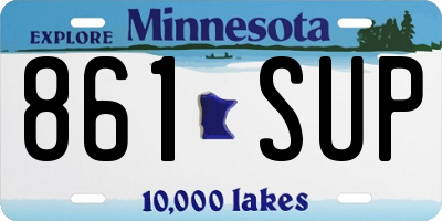 MN license plate 861SUP