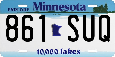 MN license plate 861SUQ
