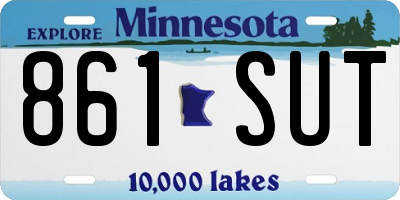 MN license plate 861SUT