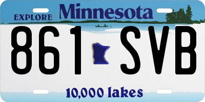 MN license plate 861SVB