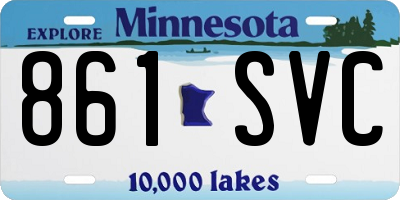 MN license plate 861SVC