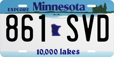 MN license plate 861SVD