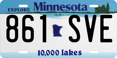 MN license plate 861SVE