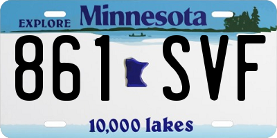 MN license plate 861SVF