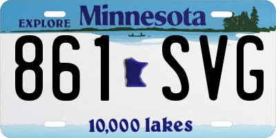 MN license plate 861SVG