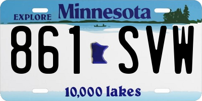 MN license plate 861SVW